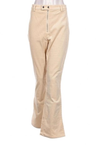 Pantaloni de velvet de femei Nly Trend, Mărime L, Culoare Bej, Preț 34,80 Lei