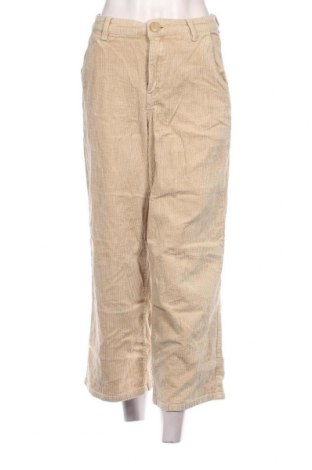 Pantaloni de velvet de femei Object, Mărime M, Culoare Bej, Preț 30,52 Lei