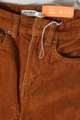 Pantaloni de velvet de femei Pull&Bear, Mărime XXS, Culoare Maro, Preț 57,50 Lei