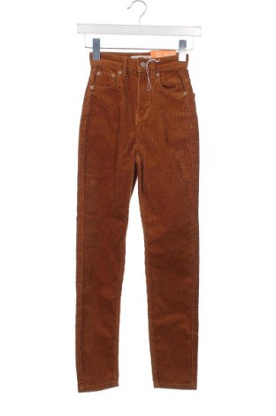 Pantaloni de velvet de femei Pull&Bear, Mărime XXS, Culoare Maro, Preț 40,86 Lei