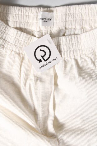 Pantaloni de velvet de femei Replay, Mărime XS, Culoare Alb, Preț 257,60 Lei
