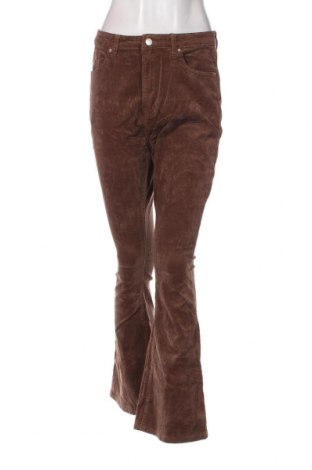 Pantaloni de velvet de femei SHEIN, Mărime L, Culoare Maro, Preț 20,03 Lei