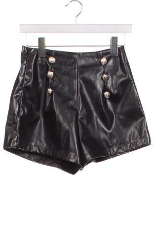 Γυναικείο κοντό δερμάτινο παντελόνι SHEIN, Μέγεθος XS, Χρώμα Μαύρο, Τιμή 10,73 €