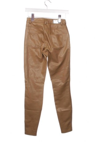 Γυναικείο παντελόνι δερμάτινο, Μέγεθος XS, Χρώμα  Μπέζ, Τιμή 17,94 €