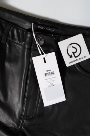 Дамски кожен панталон ONLY, Размер M, Цвят Черен, Цена 16,20 лв.