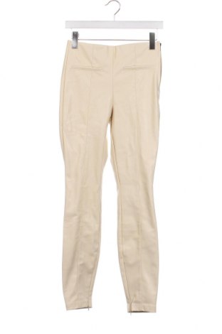 Dámské kožené kalhoty  Zara, Velikost S, Barva Béžová, Cena  319,00 Kč