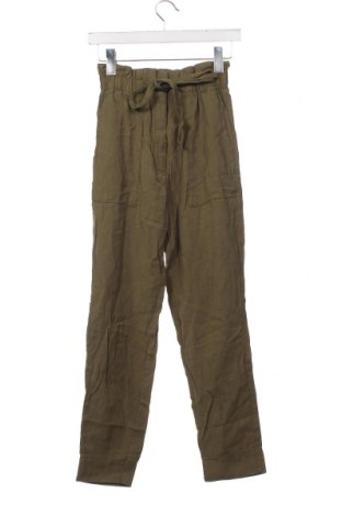 Дамски панталон H&M, Размер XS, Цвят Зелен, Цена 6,67 лв.