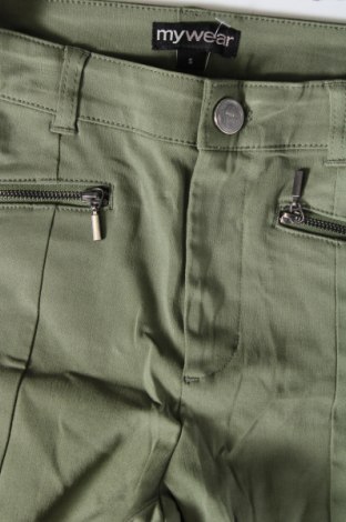 Дамски панталон My Wear, Размер S, Цвят Зелен, Цена 6,96 лв.