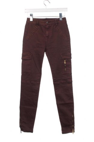 Дамски панталон Pull&Bear, Размер XS, Цвят Кафяв, Цена 6,96 лв.