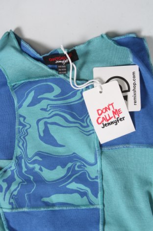 Γυναικείο αμάνικο μπλουζάκι Jennyfer, Μέγεθος XXS, Χρώμα Μπλέ, Τιμή 10,82 €