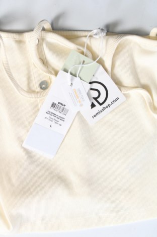 Γυναικείο αμάνικο μπλουζάκι ONLY, Μέγεθος L, Χρώμα Εκρού, Τιμή 5,29 €