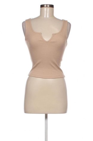 Γυναικείο αμάνικο μπλουζάκι Tally Weijl, Μέγεθος L, Χρώμα  Μπέζ, Τιμή 4,65 €