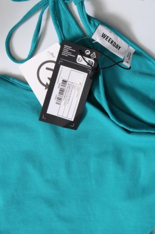 Γυναικείο αμάνικο μπλουζάκι Weekday, Μέγεθος XS, Χρώμα Μπλέ, Τιμή 5,30 €