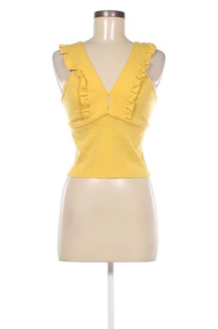 Дамски потник Zara Knitwear, Размер L, Цвят Жълт, Цена 6,40 лв.
