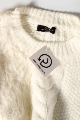 Γυναικείο πουλόβερ Bershka, Μέγεθος L, Χρώμα Λευκό, Τιμή 4,49 €