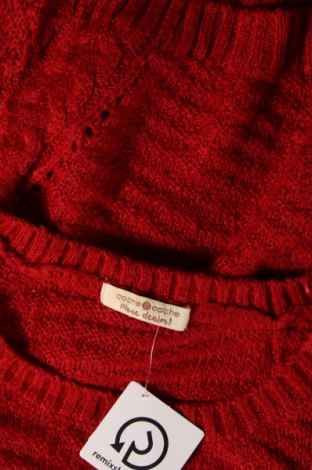 Damenpullover Cache Cache, Größe M, Farbe Rot, Preis € 7,06