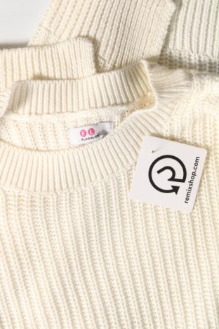 Γυναικείο πουλόβερ Flash Lights, Μέγεθος L, Χρώμα Λευκό, Τιμή 7,11 €