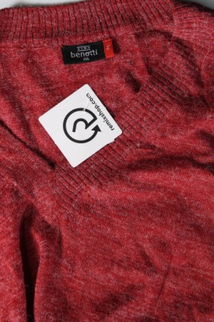 Дамски пуловер Gina Benotti, Размер XXL, Цвят Червен, Цена 10,15 лв.