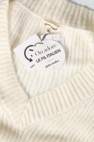 Γυναικείο πουλόβερ Grain De Malice, Μέγεθος M, Χρώμα Εκρού, Τιμή 11,21 €