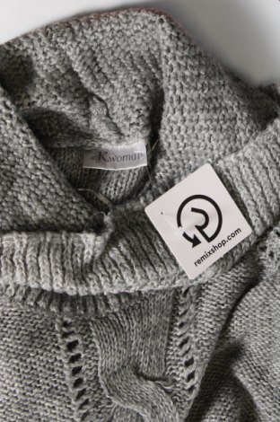 Дамски пуловер K. Woman, Размер L, Цвят Сив, Цена 13,05 лв.