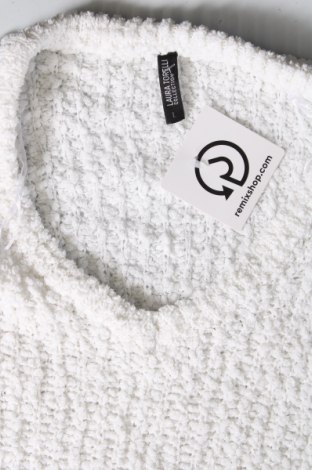 Γυναικείο πουλόβερ Laura Torelli, Μέγεθος L, Χρώμα Λευκό, Τιμή 8,07 €
