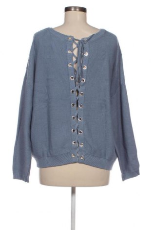 Γυναικείο πουλόβερ Naf Naf, Μέγεθος L, Χρώμα Μπλέ, Τιμή 13,46 €