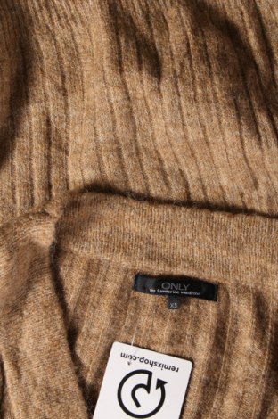 Дамски пуловер ONLY, Размер XS, Цвят Кафяв, Цена 9,00 лв.