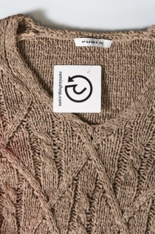 Дамски пуловер Public, Размер M, Цвят Бежов, Цена 29,01 лв.