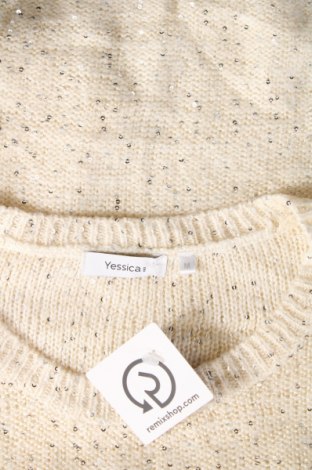 Дамски пуловер Yessica, Размер M, Цвят Бял, Цена 7,54 лв.