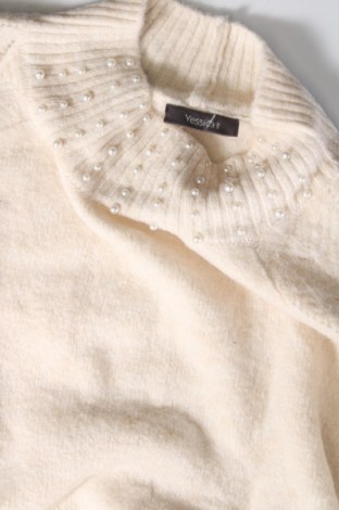 Дамски пуловер Yessica, Размер L, Цвят Бял, Цена 13,05 лв.
