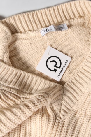 Дамски пуловер Zara, Размер M, Цвят Екрю, Цена 8,20 лв.