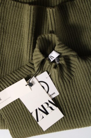 Дамски пуловер Zara, Размер L, Цвят Зелен, Цена 29,16 лв.