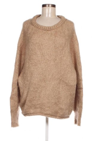 Дамски пуловер Zara Knitwear, Размер L, Цвят Бежов, Цена 9,20 лв.