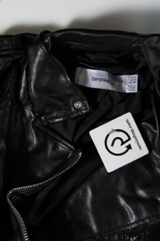 Dámska kožená bunda  Bershka, Veľkosť S, Farba Čierna, Cena  22,22 €