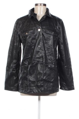 Дамско кожено яке H&M Divided, Размер L, Цвят Черен, Цена 12,25 лв.
