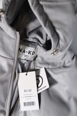 Dámska kožená bunda  NA-KD, Veľkosť XS, Farba Sivá, Cena  24,74 €