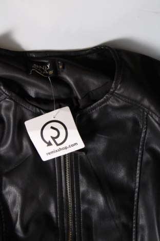 Γυναικείο δερμάτινο μπουφάν ONLY, Μέγεθος XS, Χρώμα Μαύρο, Τιμή 32,47 €