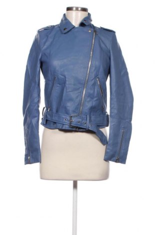Damen Lederjacke Piazza Italia, Größe S, Farbe Blau, Preis 28,99 €