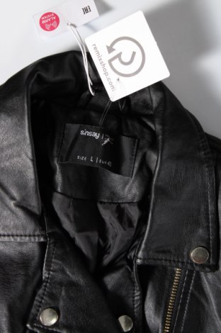 Dámska kožená bunda  Sinsay, Veľkosť M, Farba Čierna, Cena  40,41 €