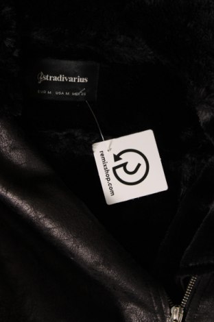 Dámska kožená bunda  Stradivarius, Veľkosť M, Farba Čierna, Cena  27,78 €