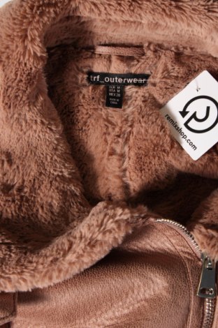 Дамско кожено яке Zara Trafaluc, Размер M, Цвят Кафяв, Цена 78,40 лв.