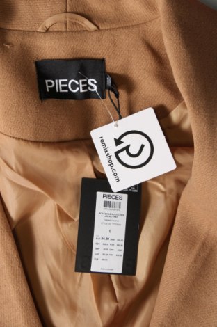 Дамско палто Pieces, Размер L, Цвят Кафяв, Цена 109,00 лв.