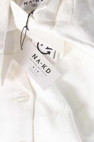 Дамско сако NA-KD, Размер XS, Цвят Бял, Цена 129,00 лв.