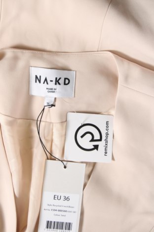 Дамско сако NA-KD, Размер S, Цвят Екрю, Цена 23,22 лв.
