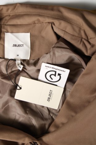 Γυναικείο σακάκι Object, Μέγεθος XS, Χρώμα Καφέ, Τιμή 13,96 €