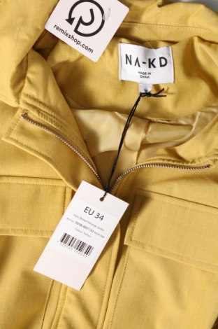 Γυναικείο μπουφάν NA-KD, Μέγεθος XS, Χρώμα Κίτρινο, Τιμή 12,79 €