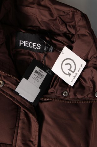 Γυναικείο μπουφάν Pieces, Μέγεθος L, Χρώμα Καφέ, Τιμή 16,49 €