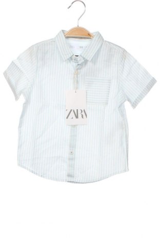 Детска риза Zara, Размер 18-24m/ 86-98 см, Цвят Син, Цена 20,78 лв.