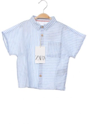 Детска риза Zara, Размер 18-24m/ 86-98 см, Цвят Син, Цена 29,79 лв.
