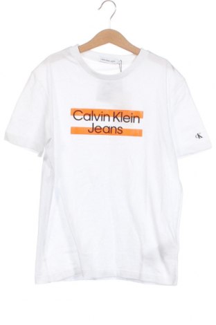 Kinder T-Shirt Calvin Klein Jeans, Größe 11-12y/ 152-158 cm, Farbe Weiß, Preis € 30,41